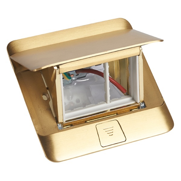 Лючок Legrand 3 модуля латунь