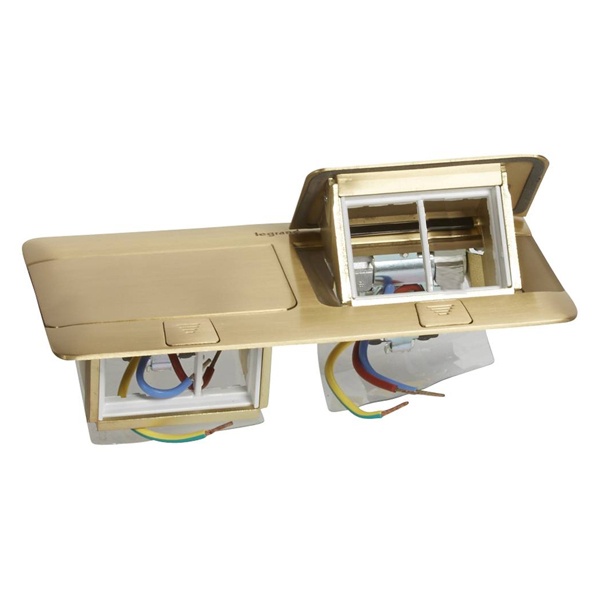 Лючок Legrand 8 (2х4) модулей латунь