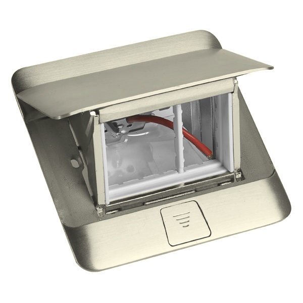 Лючок Legrand 3 модуля нержавеющая сталь