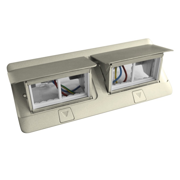 Лючок Legrand 8 (2х4) модулей нержавеющая сталь