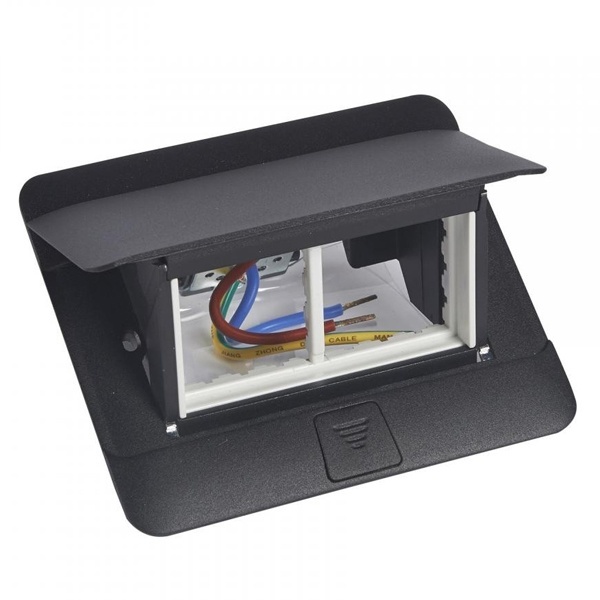 Лючок Legrand 4 модуля черный