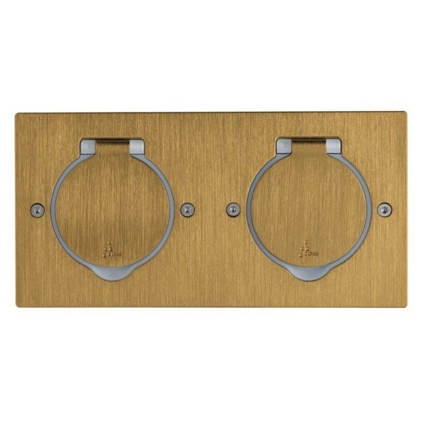 Лючок Legrand IP44 прямоугольный 2х2 модуля бронза