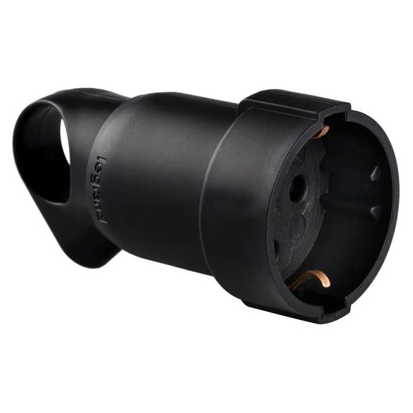 Розетка Legrand с заземлением 16А с кольцом черная