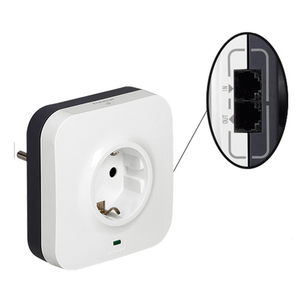 Розетка Legrand с УЗИП с двумя разъёмами RJ45 (вход/выход)