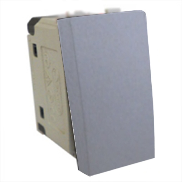 Выключатель Экопласт 45х22,5 мм LK45 16A, 250B серебристый металлик