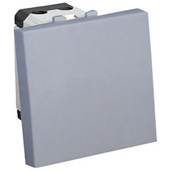 Выключатель Экопласт 45х45 мм LK45 16A, 250B серебристый металлик