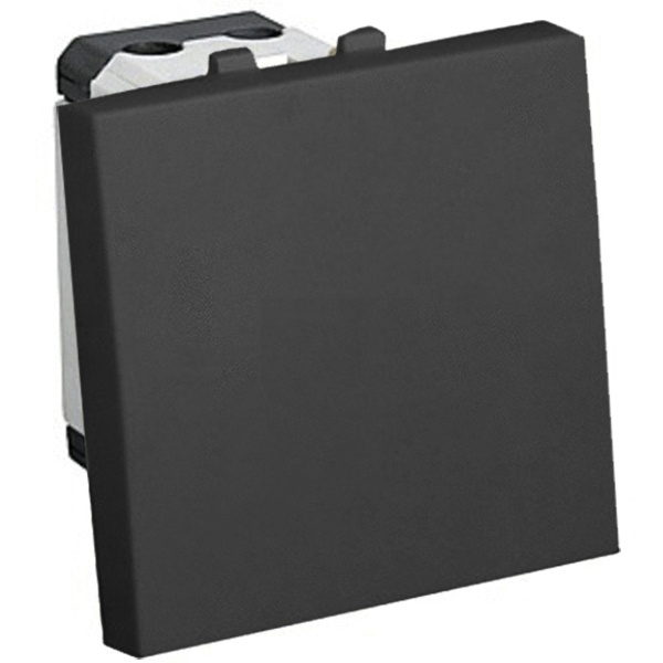 Выключатель Экопласт 45х45 мм LK45 16A, 250B черный бархат