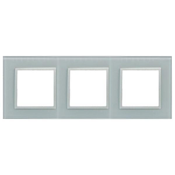 Рамка 3-постовая Экопласт LK45 из натурального светлого стекла