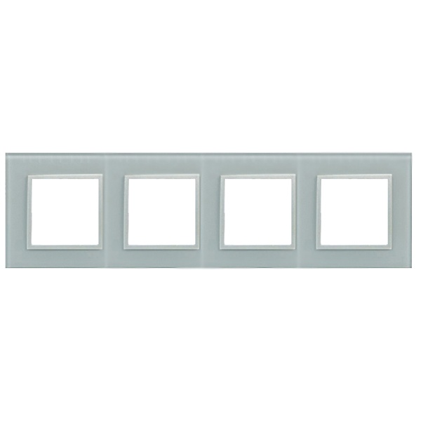 Рамка 4-постовая Экопласт LK45 из натурального светлого стекла