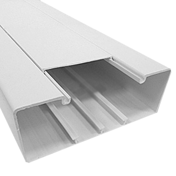 Кабель-канал с крышкой Экопласт Insta 150х55 (крышка 80 мм) [уп. 16м] (кабельный короб)