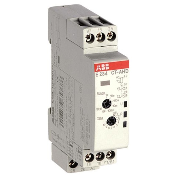 Реле времени ABB CT-AHD.22 (задержка на отключ.) 24-48B DC, 24- 240B AC (7диапазон.0,05с...100ч) 2ПК