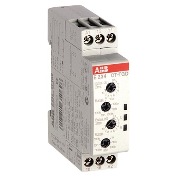 Реле времени ABB CT-TGD.12 (генератор импульсов) 24-48B DC, 24- 240B AC (7 диапазон.0,05с..100ч) 1ПК