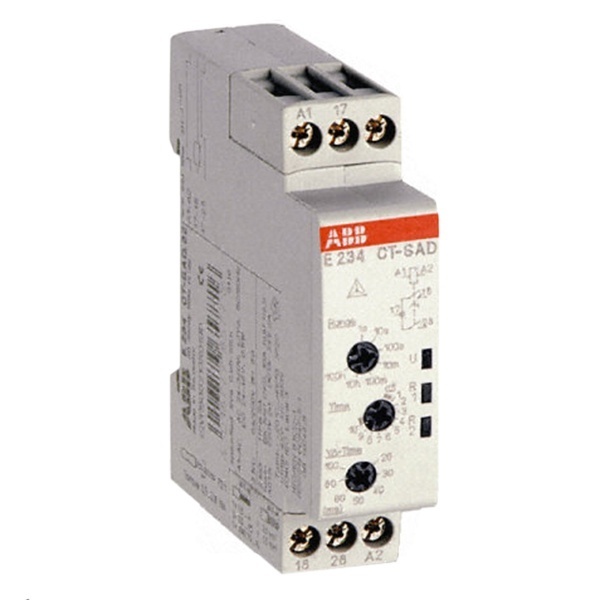 Реле времени ABB CT-SAD.22 (звезда-треуг. регул.вр) 24-48B DC, 24-240B AC (4 диапаз.0,05с...10с) 2ПК