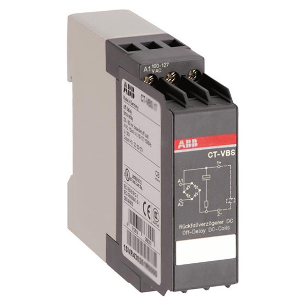 Реле времени CT-VBS.18 (с выдерж. при выключ. (для катушек контакторов DC без вспом. напряж.) 200-24