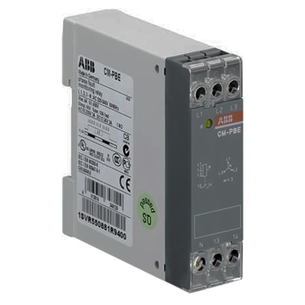 Реле контроля напряжения CM-PBE (контроль 1-3-фаз) (контроль обрыва фазы L-N 220-240В AC ) 1НО конта