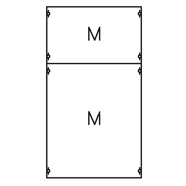 Панель с монтажной платой ABB 1ряд/5 реек высота 750 мм STJ1 M 1A