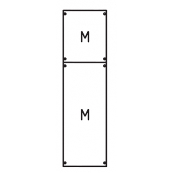 Панель с монтажной платой ABB 1ряд/6 реек высота 900 мм STJ1 M 2A