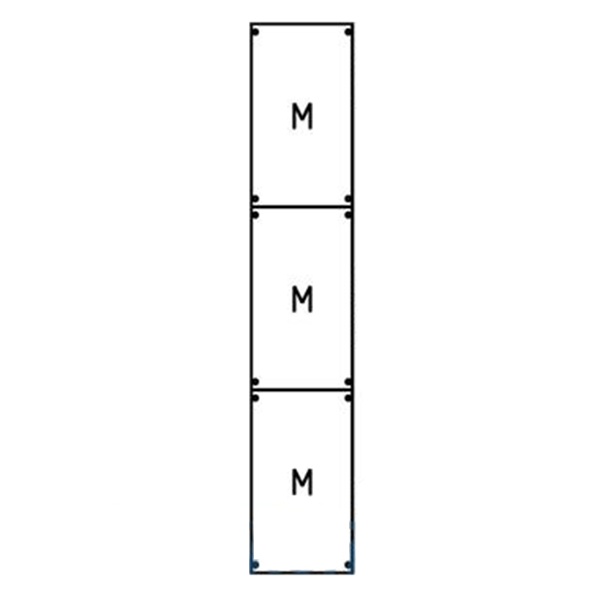 Панель с монтажной платой ABB 1ряд/9 реек высота 1350 мм STJ1 M 5A