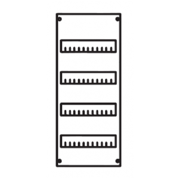 Панель под установку модульных устройств ABB 1ряд/4 рейки 48 модулей высота 600 мм STJ1 V 0A