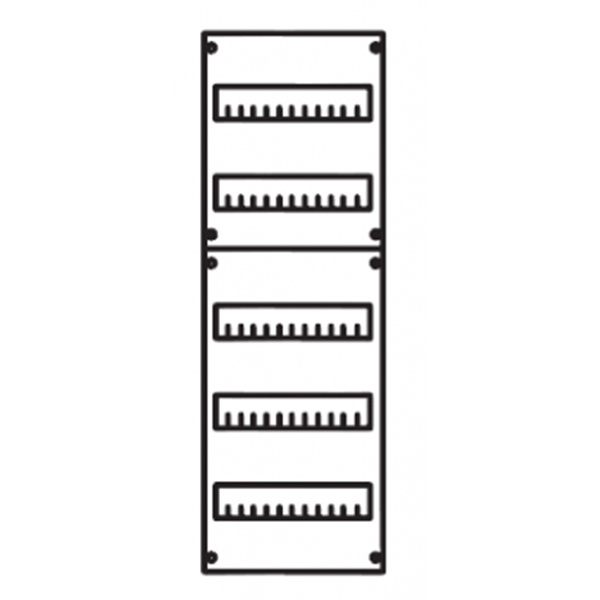 Панель под установку модульных устройств ABB 1ряд/5 реек 60 модулей высота 750 мм STJ1 V 1A