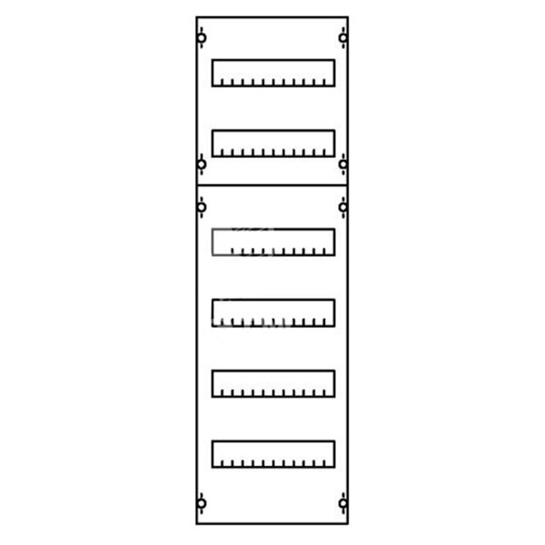 Панель под установку модульных устройств ABB 1ряд/6 реек 72 модуля высота 900 мм STJ1 V 2A