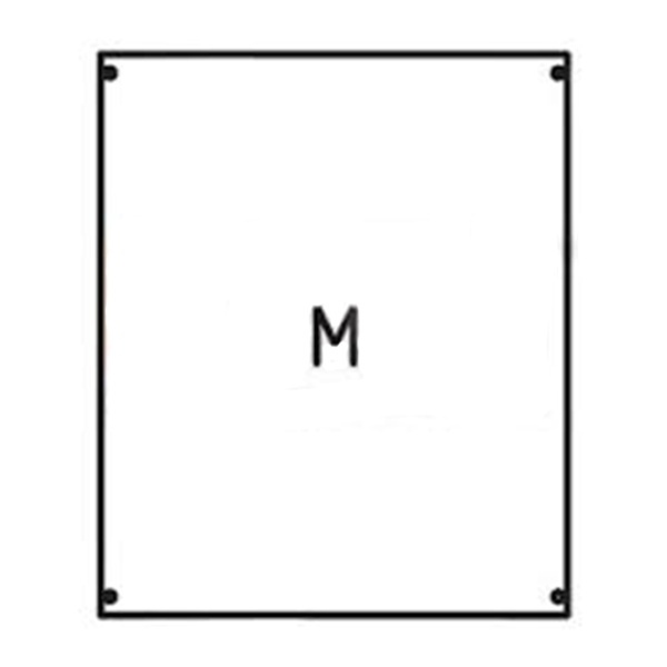 Панель с монтажной платой ABB 2ряда/4 рейки высота 600 мм STJ2 M 0A