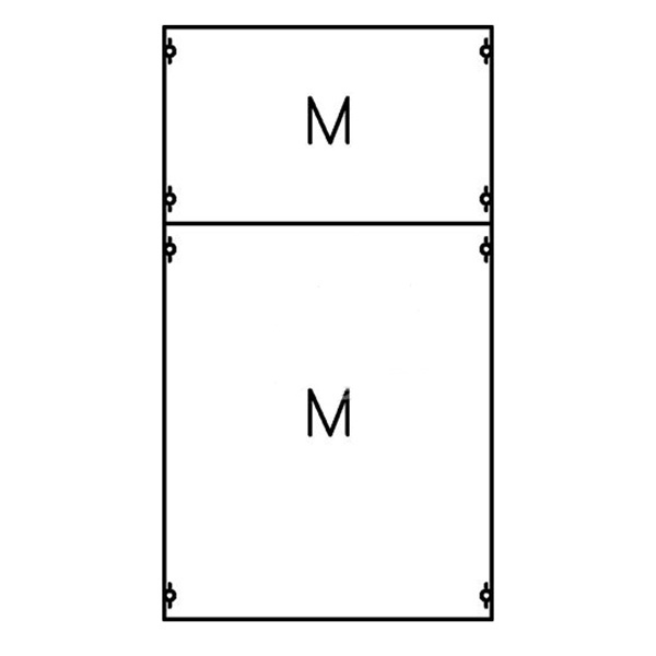 Панель с монтажной платой ABB 2ряда/6 рейки высота 900 мм STJ2 M 2A