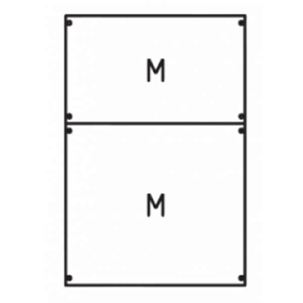 Панель с монтажной платой ABB 2ряда/8 реек высота 1200 мм STJ2 M 4A