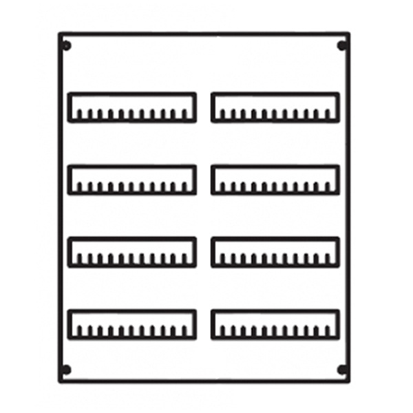 Панель под установку модульных устройств ABB 2ряда/4 рейки 96 модулей высота 600 мм STJ2 V 0A