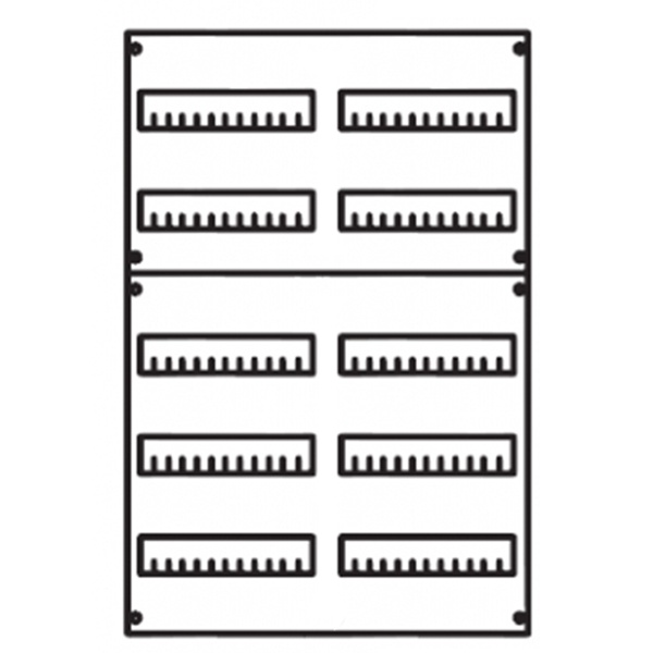Панель под установку модульных устройств ABB 2ряда/5 реек 120 модулей высота 750 мм STJ2 V 1A