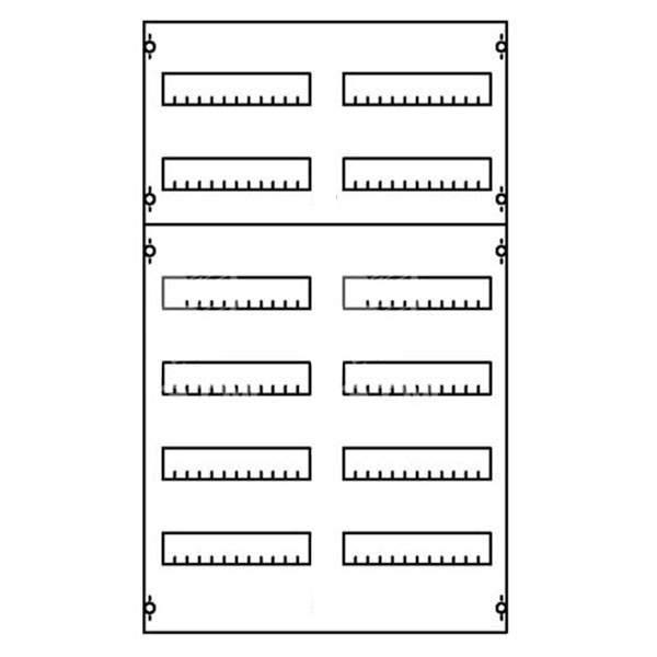 Панель под установку модульных устройств ABB 2ряда/6 реек 144 модулей высота 900 мм STJ2 V 2A