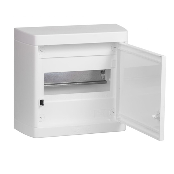 Щиток пластиковый накладной Legrand Nedbox на 8 модулей белая дверь шины N+PE