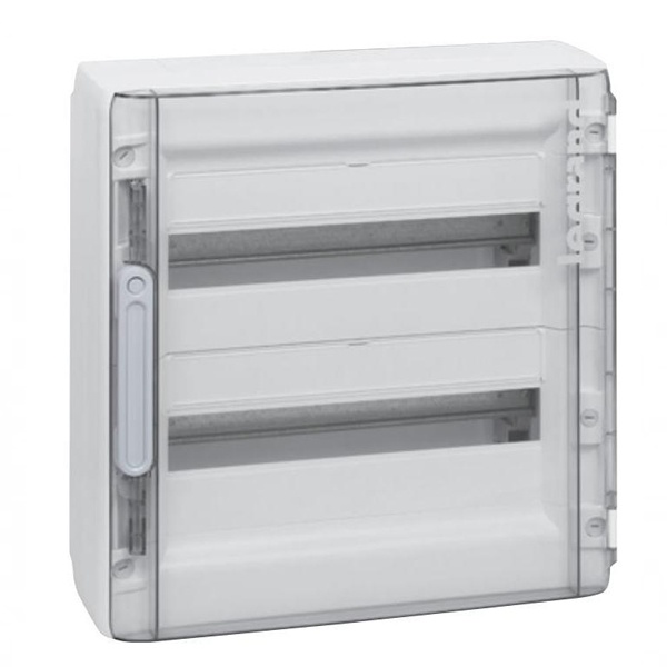 Шкаф пластиковый накладной Legrand XL3 125 2х18 модулей прозрачная дверь шины N+PE