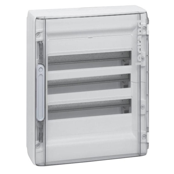 Шкаф пластиковый накладной Legrand XL3 125 3х18 модулей прозрачная дверь шины N+PE