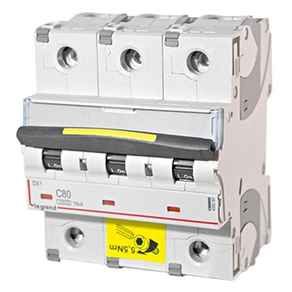 Автоматический выключатель Legrand DX3 3П C80A 10kA/16kA 4,5 модуля (автомат электрический)
