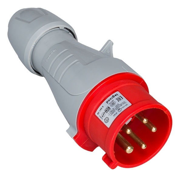 Вилка мобильная Legrand P17 32А 3К+H+З 380В IP44