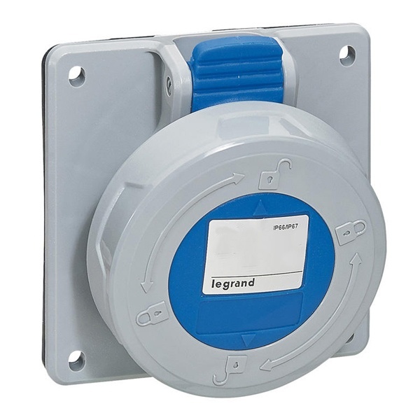 Розетка встраиваемая угловая Legrand P17 16А 2К+З 230В IP67