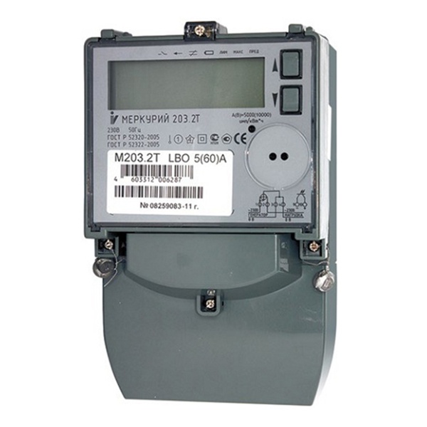Электросчетчик Меркурий 203.2Т LBO 5-60А/230В кл.т.1,0 многотарифный ЖКИ PLC модем
