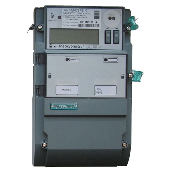 Электросчетчик Меркурий 234 АRTM-03PBR.R 5-10А 230/400В многотарифный транс. включения RS-485 ЖКИ