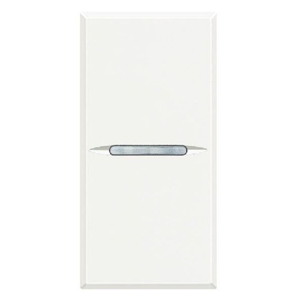 Выключатель перекрестный аксиальный 1 модуль винтовые клеммы Axolute Белый