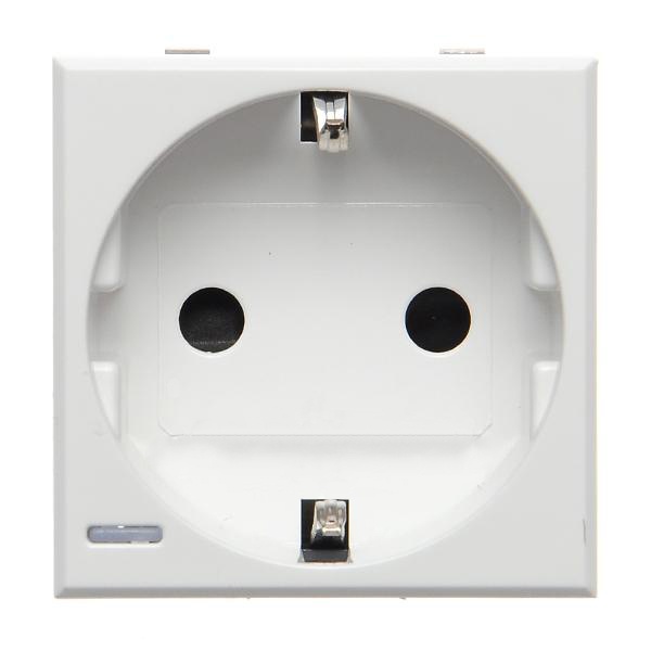 Розетка 2К+З 10/16А 220В винтовые клеммы Axolute Белый