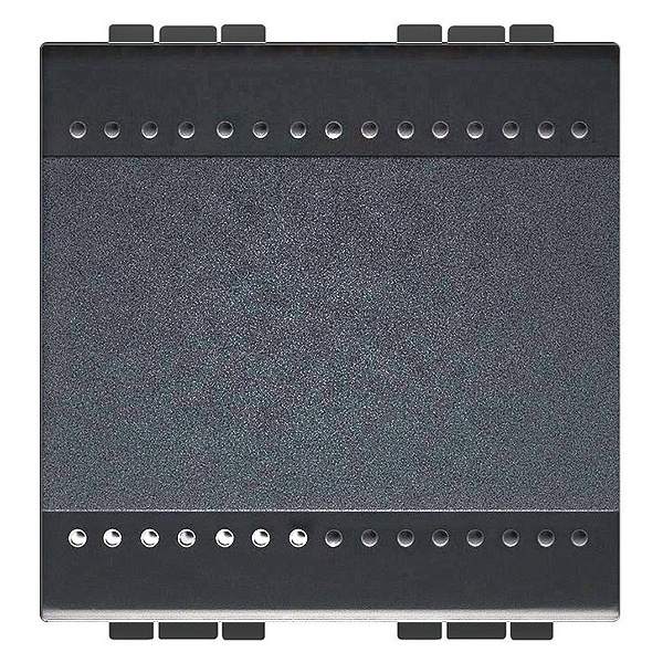 Переключатель с автоматическими клеммами, размер 2 модуля LivingLight Антрацит