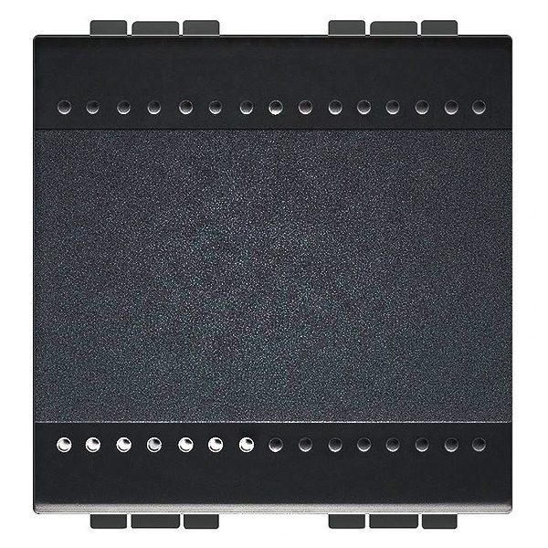 Кнопка с автоматическими клеммами, размер 2 модуля LivingLight Антрацит