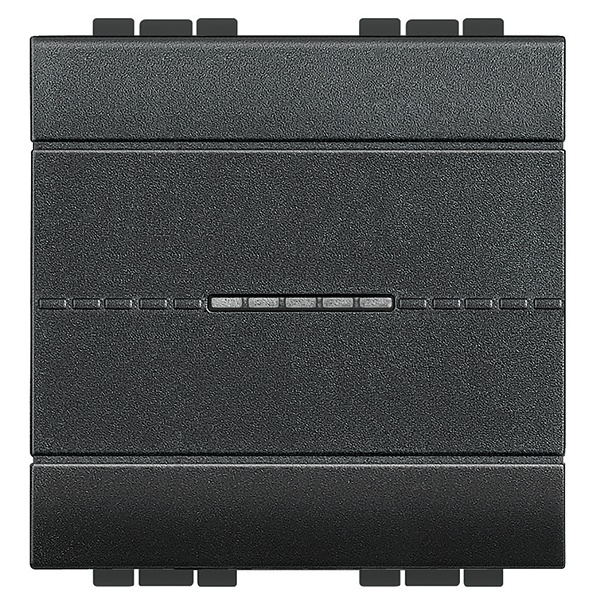 Переключатель промежуточный Axial с автоматическими клеммами размер 2 модуля LivingLight Антрацит