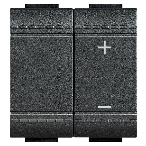 Светорегулятор кнопочный 600 Вт 2 модуля LivingLight Антрацит