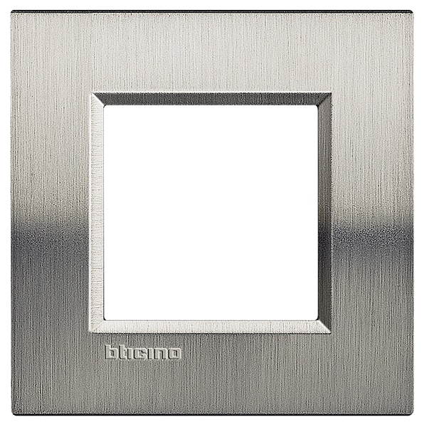 Рамка прямоугольная, 1 пост LivingLight Фактурная сталь