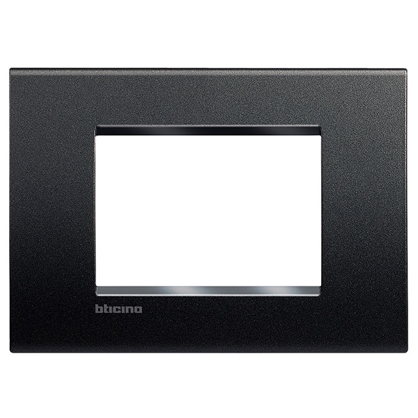 Рамка прямоугольная Bticino LivingLight 3 модуля, цвет Антрацит