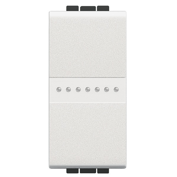 Переключатель промежуточный Axial с автоматическими клеммами, размер 1 модуль LivingLight Белый