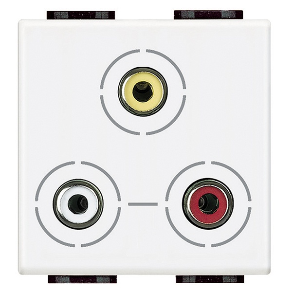 Разъем 3xRCA 2 модуля LivingLight Белый