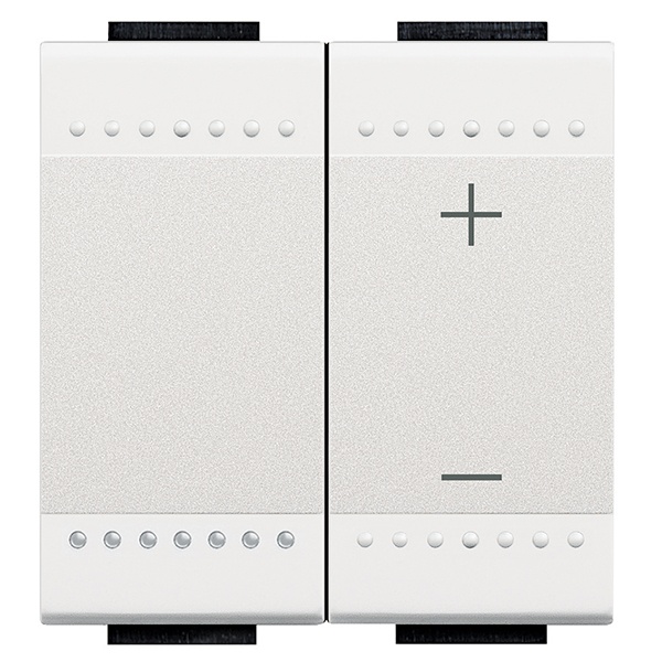 Светорегулятор для резистивных и индуктивных нагрузок 600 Вт 2 модуля LivingLight Белый